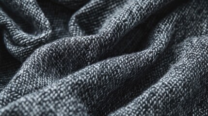 Poster - Detailed close up of dark blue knit fabric. Ideal for textile backgrounds.