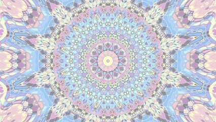 Poster - 4k looped vintage yoga mandala spinning and zooming in