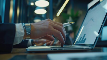Poster - Close up of a person typing on a laptop, suitable for technology concepts.