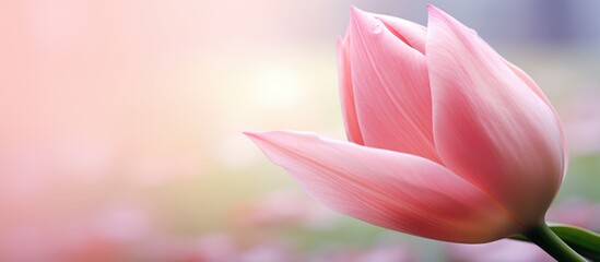 Wall Mural - A close up of a magenta lotus flower with a blurred background, showcasing the beauty of this sacred aquatic plant from the lotus family