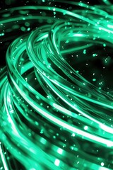 Poster - A close up of a bunch of green lights, perfect for adding a touch of color to any project.