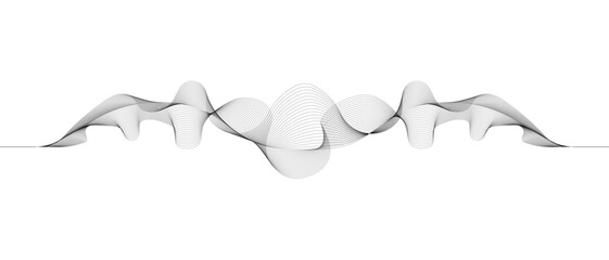 Aufkleber - Abstract background with flowing wave lines dynamic   curves isolated on transparent background. Vector illustration element used for music, party, technology modern design template, flyer, banner.