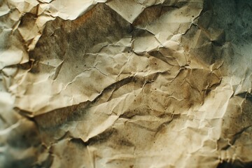Poster - Detailed close up of a piece of brown paper. Suitable for background or texture use.