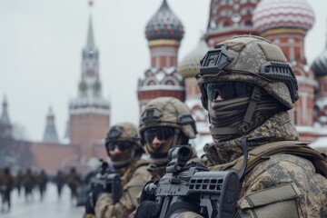 A group of soldiers in uniform standing side by side in formation.