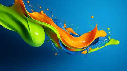 Wall Mural - Vibrant Abstract Liquid Splash Dynamic Background in High Resolution