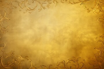 Wall Mural - A gold background with antique golden scrolls