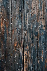 Poster - Detailed close up of peeling paint on wood, ideal for texture backgrounds.
