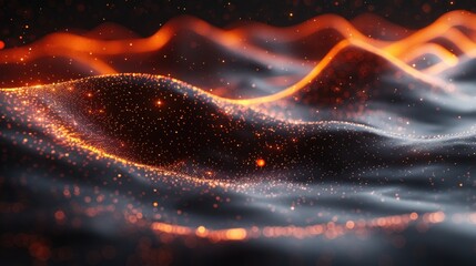 Leinwandbilder - A computer generated image showing the powerful and dynamic nature of an ocean wave.