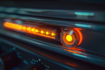 Aufkleber - Close up of a car's dashboard light. Suitable for automotive industry.