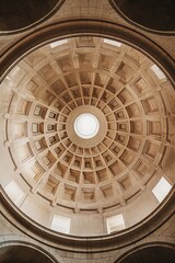 Poster - Circular ceiling with skylight, suitable for architectural and interior design projects.