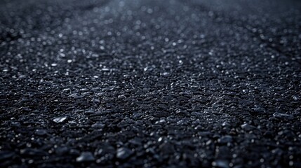 Aufkleber - Detailed view of a black asphalt road, suitable for transportation concepts.