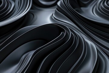 Aufkleber - A close-up of a black and white abstract design, suitable for various projects.