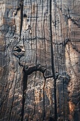 Poster - A detailed view of a wooden piece on a table. Suitable for various design projects.