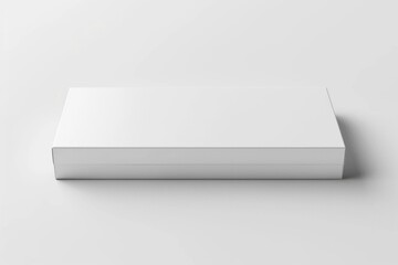 Poster - White box placed on a plain surface, suitable for product mockups.
