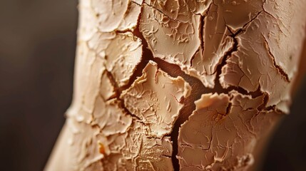 Poster - Close up of peeling paint on wooden surface, suitable for backgrounds or textures.