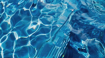 Poster - Close up of blue pool water, ideal for summer concepts.