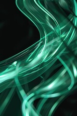 Aufkleber - Close up of a green light on a black background. Suitable for technology or abstract concepts.