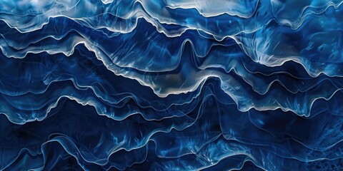 Poster - Detailed view of a beautiful blue surface, perfect for backgrounds or textures.