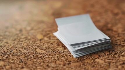 Poster - A stack of papers sitting on top of a table. Suitable for office, business, or education concepts.