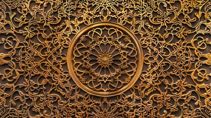 Aufkleber - Detailed close-up of a decorative design on a wall, suitable for interior design concepts.