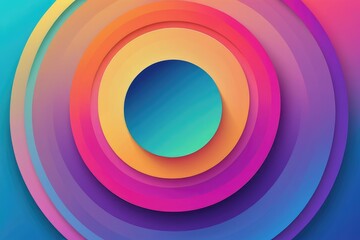 Wall Mural - Circle-centric abstract composition for a trendy background, featuring minimalist design elements, concentric shapes and soft gradient transitions, vector illustration suitable for wallpapers, banners