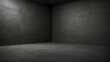 © Rat Art - Black, dark and gray abstract cement wall, empty dark abstract cement wall and studio room, interior texture for display products. wall background.