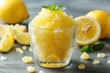 Spanish lemon drink with granita