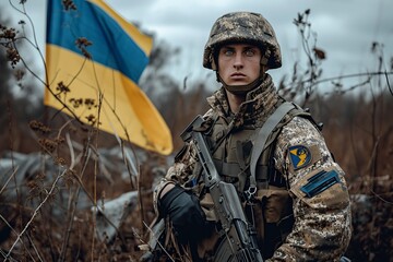 male soldier of the armed forces of Ukraine