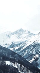 Wall Mural - winter mountain landscape background