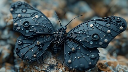 A biomimetic butterfly robot. The concept of modern technologies