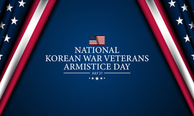 Wall Mural - National Korean War Veterans Armistice Day July 27 Background vector Illustration