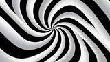 Fototapeta Perspektywa 3d - Abstract Black and White Spiral Illusion