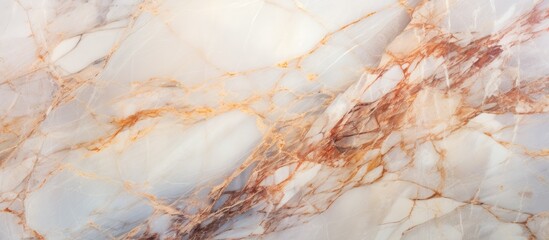 Sticker - A close up of a marble texture resembling a winter landscape with layers of peach, rock, and furlike patterns. Captured with macro photography