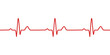 © Thongchai Jindaphant - Red line of normal sinus rhythm from Electrocardiogram(EKG) heart graph. Vital Sign. Vector Medical Illustration.