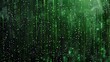 matrix binary backdrop, luminous green digits in motion, perfect for tech themes