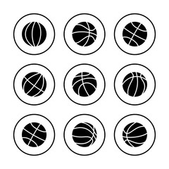 Wall Mural - Basketball icon vector illustration. Basketball ball sign and symbol