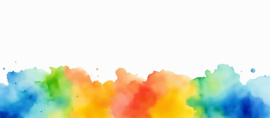 Wall Mural - rainbow colorful artistic watercolor splash background