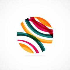 Poster - Abstract circle logo, dynamic aesthetic. Simplicity suggests connectivity, fluidity, and energy, making it a versatile choice for brands seeking a modern, visually engaging identity
