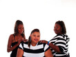 There African American Women In Front Of White Background