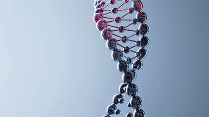 Wall Mural - 3D illustration of DNA in medical technology concept