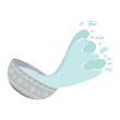 © focus_bell - Silver bowl with splash water vector flat
