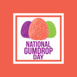 National gumdrop day vector illustration. National gumdrop day themes design concept with flat style vector illustration. Suitable for greeting card, poster and banner.