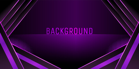 Poster - Realistic gradient luxury background, paper cut Luxury purple Background with dark metal texture.