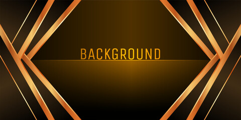 Aufkleber - Realistic gradient luxury background, paper cut Luxury Gold Background with dark metal texture.