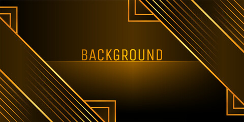 Poster - Realistic gradient luxury background, paper cut Luxury Gold Background with dark metal texture.