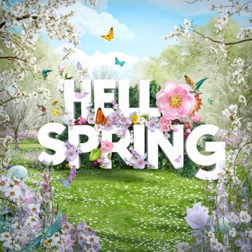 Hello Spring Greeting Poster Banner Conceptual Design