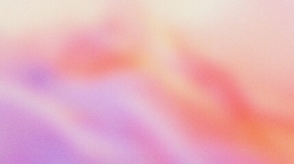 Wall Mural - soft peach, coral pink, pale lavender, gradient background with grain and noise texture