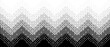 Pixelated zig zag line gradient texture. Black dithered gradation background. Retro bitmap video game wallpaper. Vintage pixel halftone 8 bit overlay print. Vector zigzag striped fading backdrop