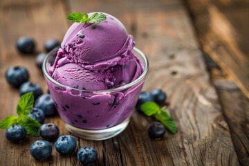 blueberry ice cream dessert