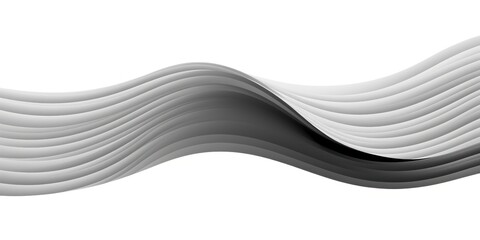 Poster - linear waves vector illustration of black lines on white background
